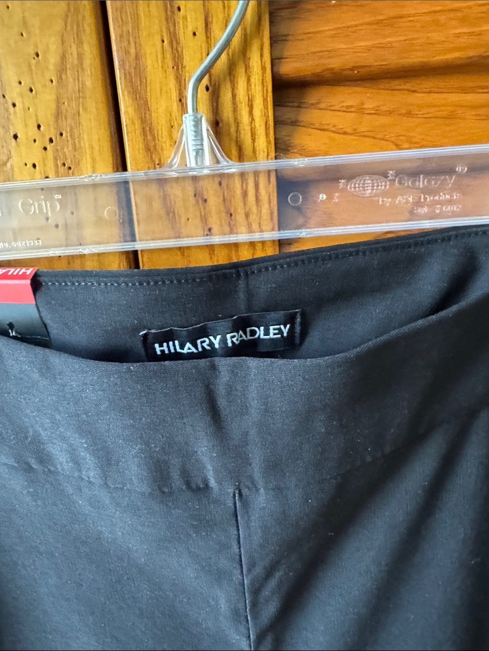 Hilary Radley Black Tailored Straight-Leg Pants